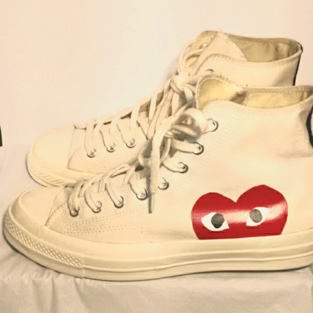 CONVERSE DES GARCONS PLAY HIGHTOP SNEAKERS